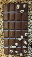 tablette 100g au chocolat au lait 37% de cacao pure origine Republique Dominicaine à l'épeautre soufflé