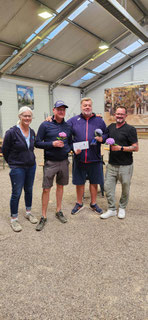 TL Marita mit dem Siegerteam Nico/Kolja/Rüdiger (KfK MS)