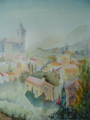aquarelle village Mont Vantou