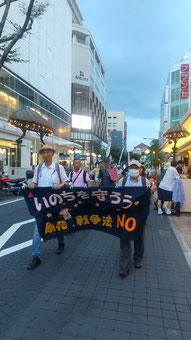 ８月19日「９条改憲ＮＯ！静岡市民アクション」ホコ天をパレード