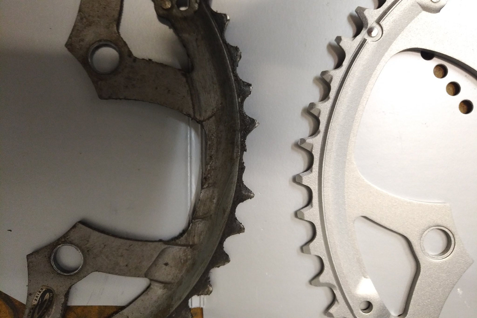 Worn front chainring cheap
