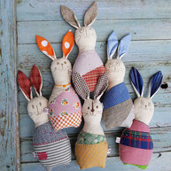 lapins hochets en patchwork