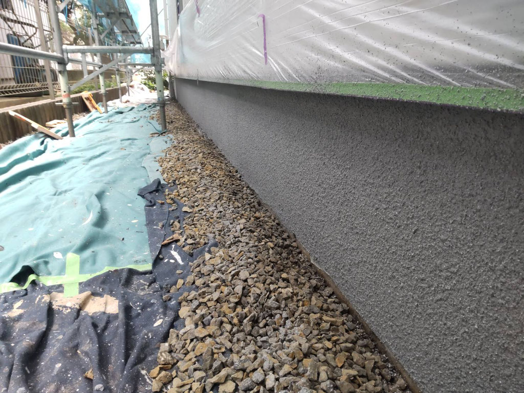 バインダー塗布、主材中吹き