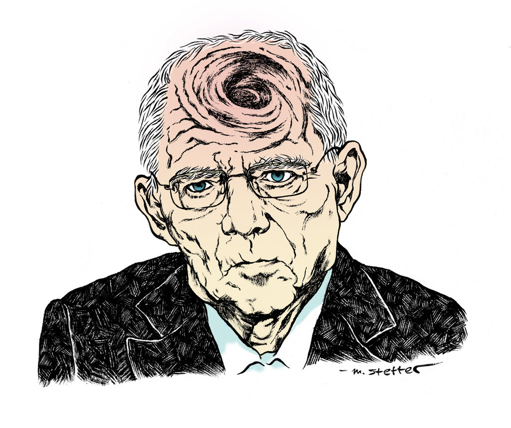 Wolfgang Schäuble (Aus der Reihe "Kratermenschen") © 2016 Moritz Stetter