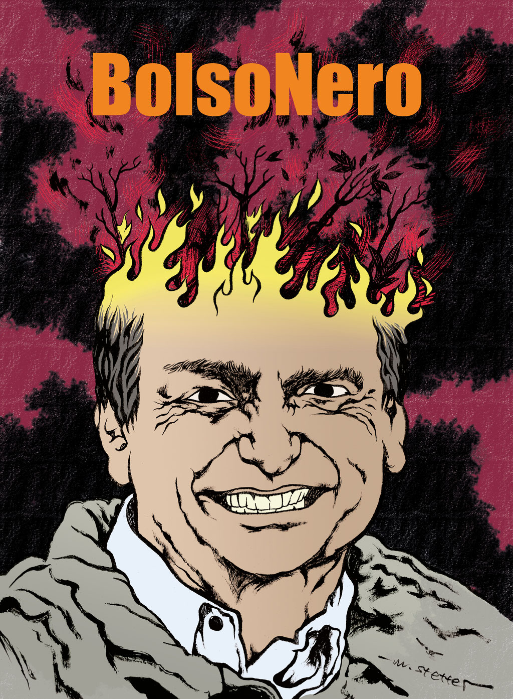 Jair Bolsonaro (Aus der Reihe "Kratermenschen") © 2020 Moritz Stetter