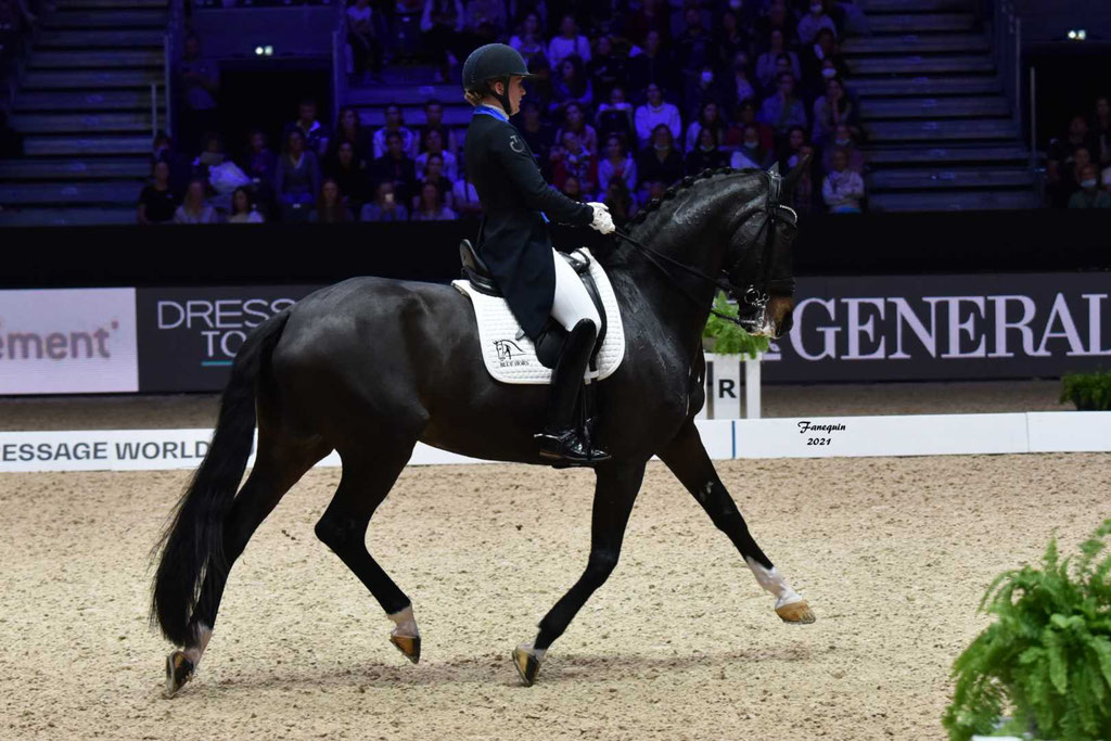 Salon du cheval de Lyon "EQUITA-LYON" 2021 - Concours international de dressage second la Danoise Nanna SKODBORG MERRALD