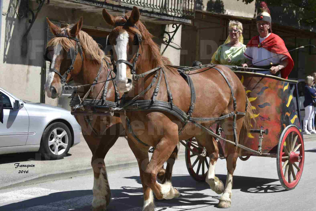 Défilé d'attelage à Villeneuve d'Aveyron le 15 Mai 2016 - Paire cheval trotteur - 17