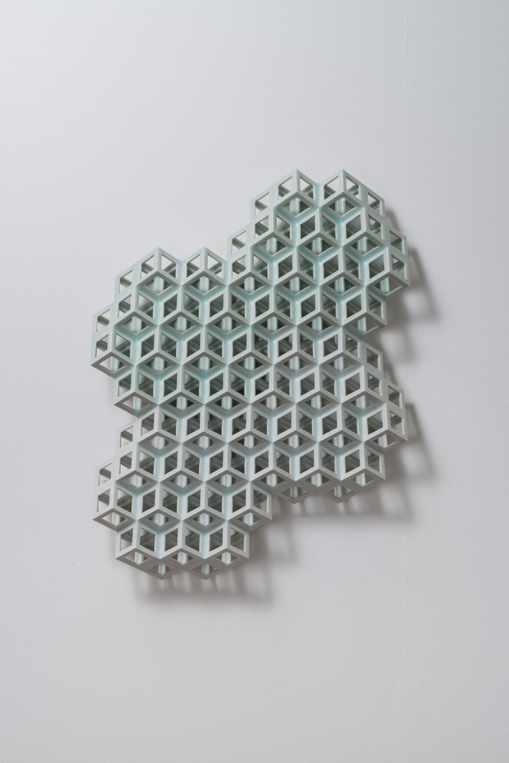 Lattice receptacle-Crystallization 2, 2014, Porcelain, h.57×w.44×d.11cm