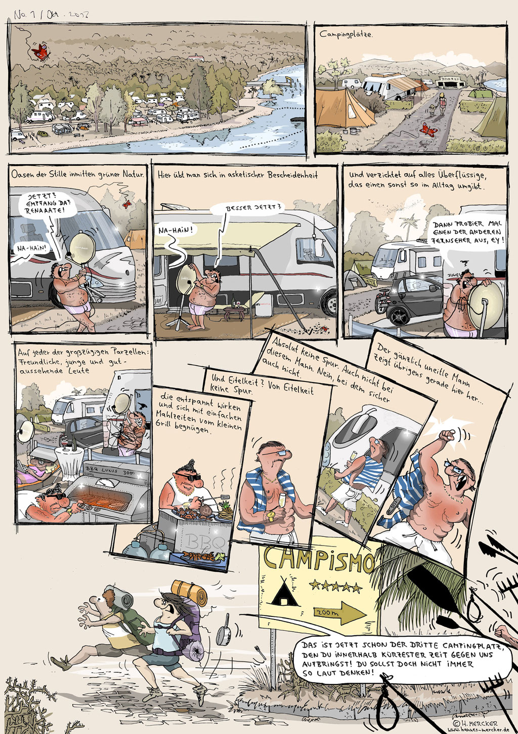 Comic "Camping". (c) H. Mercker