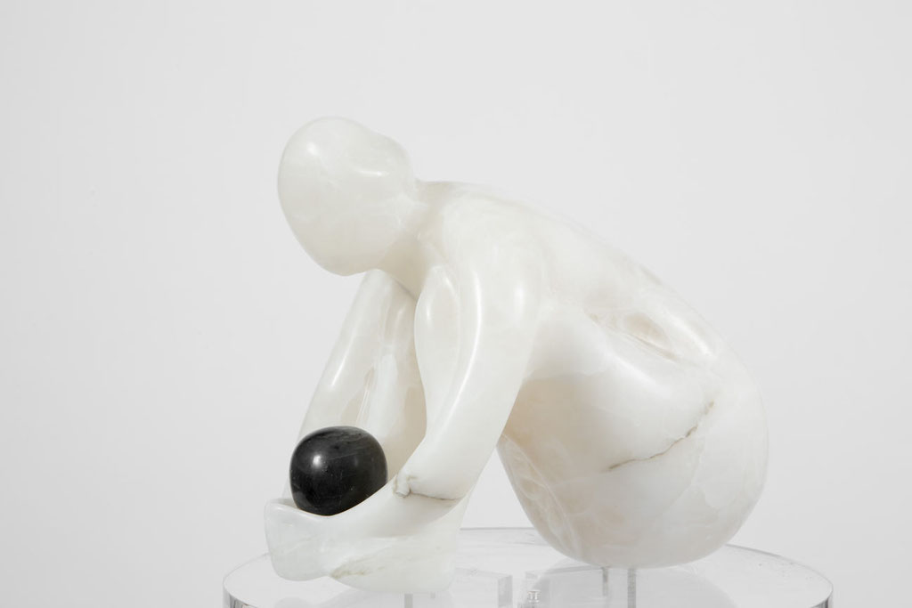 Perla | albâtre blanc - 24  x 17 x 28 cm