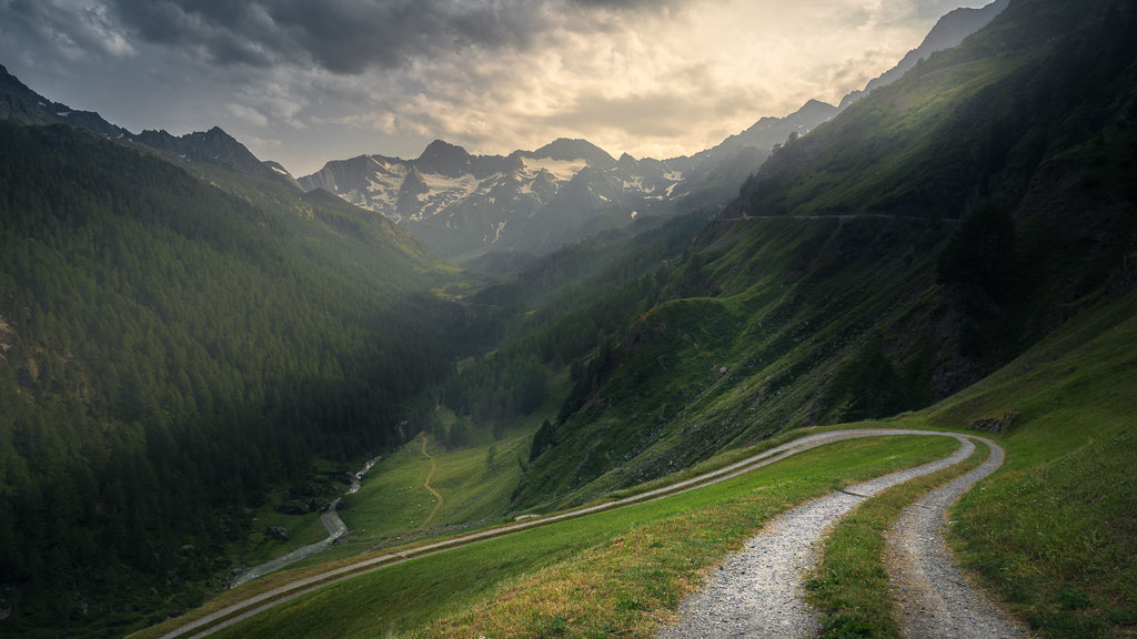 Auf dem Timmelsjoch-Pass - Richtung Meran