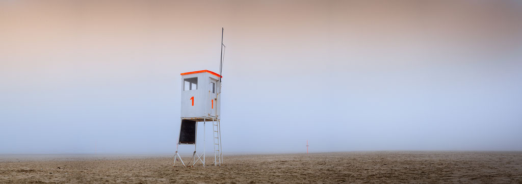Nebelbank am Strand