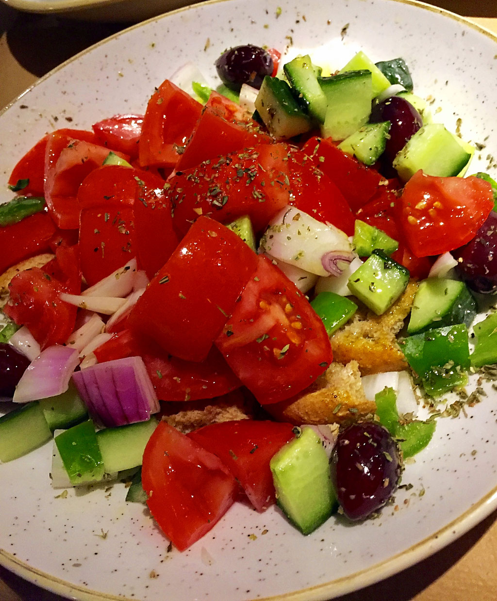 tomato cucumber salad namaste gialova greece