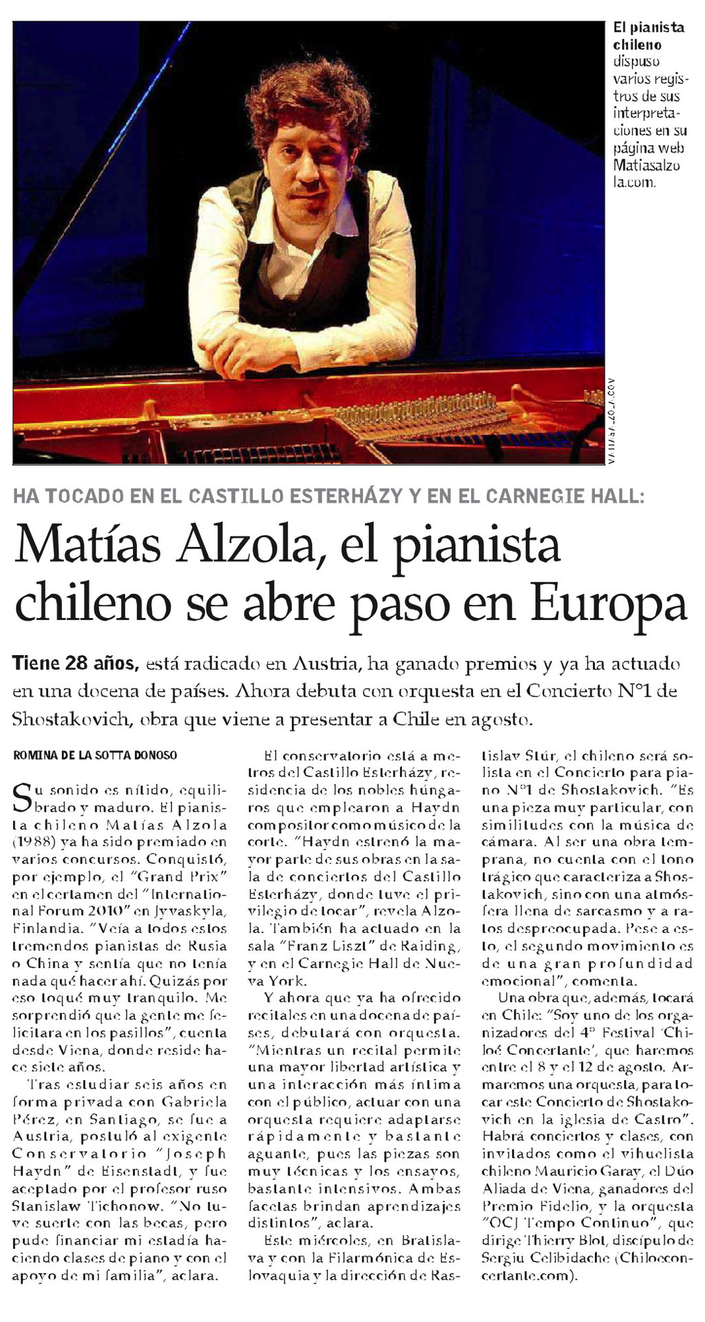 El Mercurio (Chile) 28/03/2016