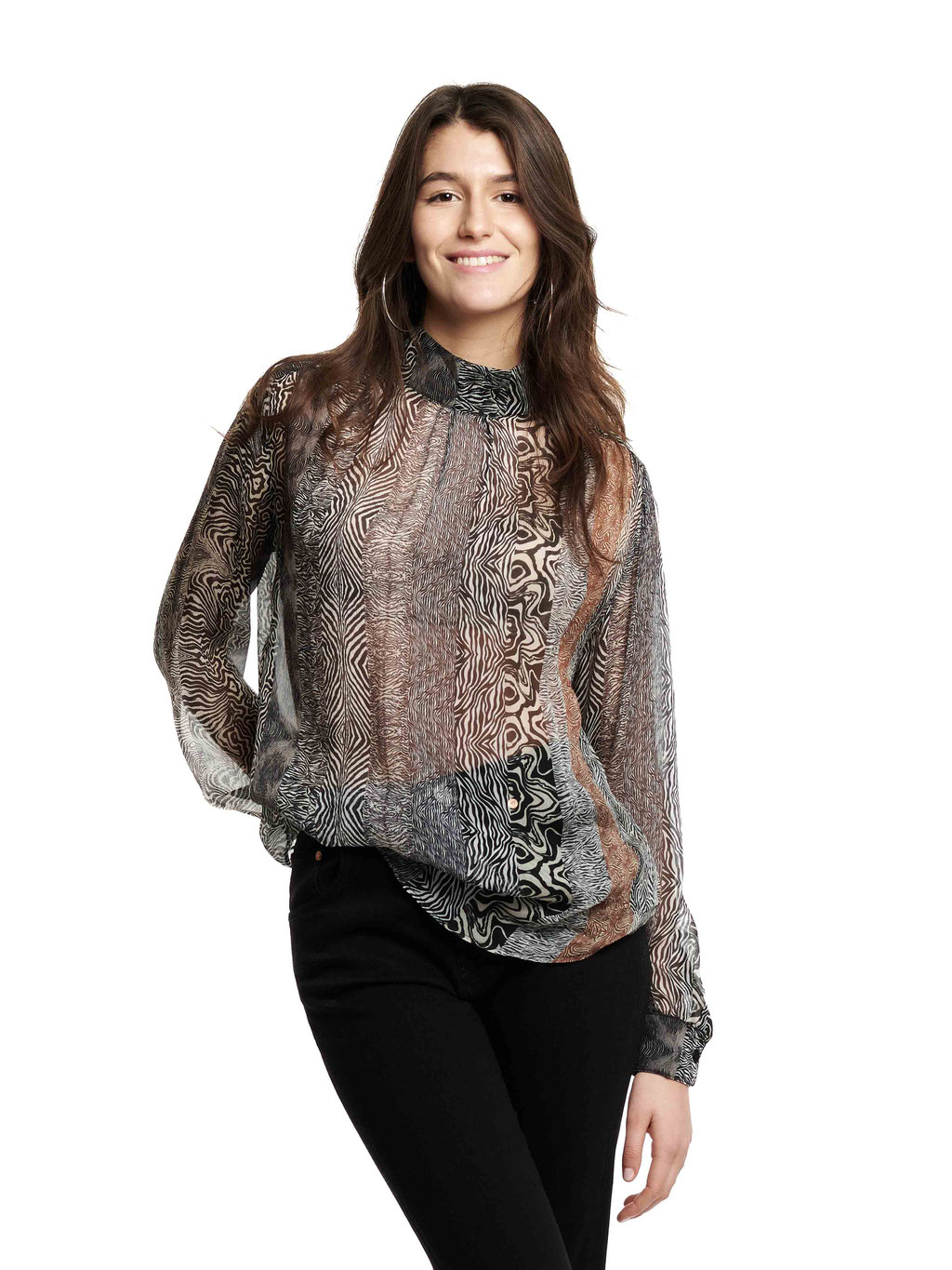 90 Petra Blouse - AB12 Stripes