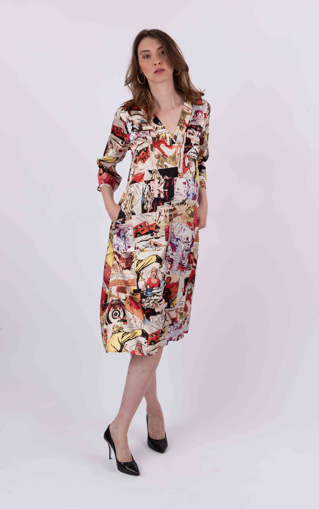 Dress Kay 279-ES/SS  Print W02