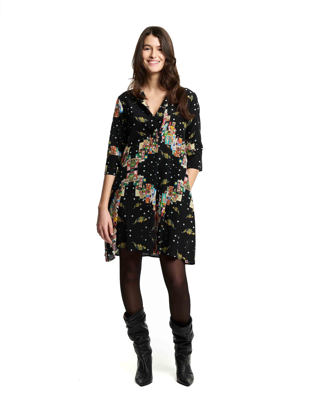 238 Wanda Dress - AB07 Fish