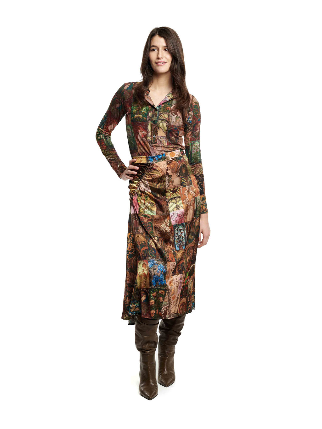 287 Gigi Top - AB11 Art Nouveau, 314 Louise Skirt - AB11 Art Nouveau