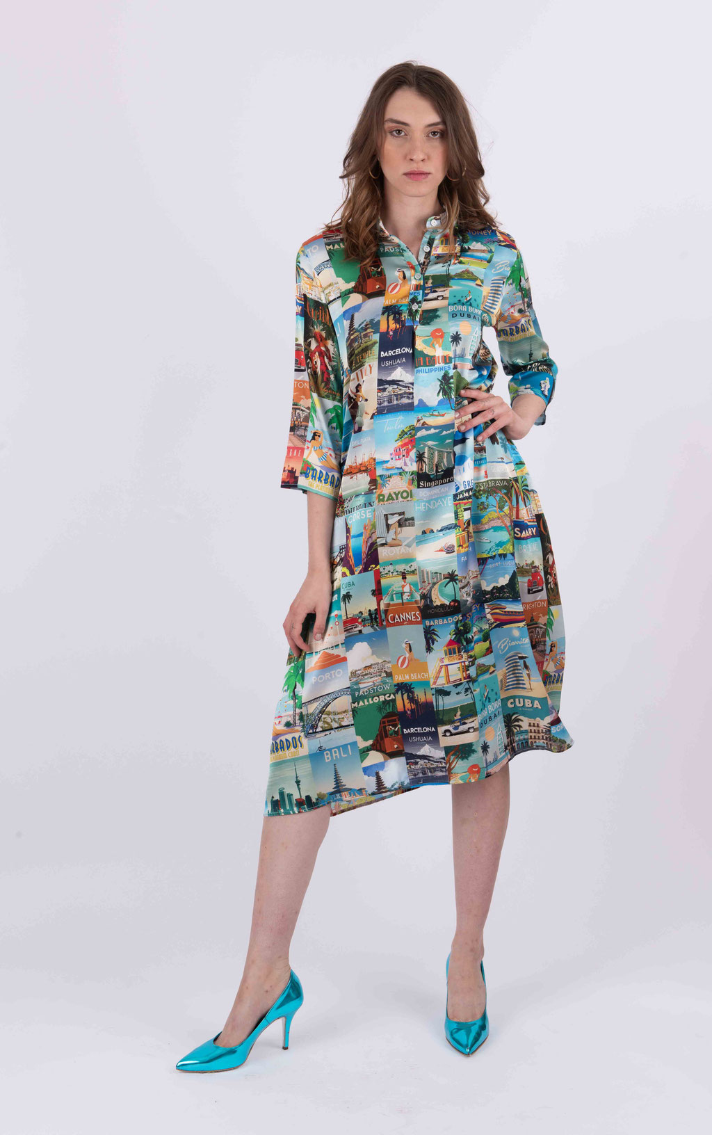 Dress Mary 157NC-ES/SS/CO Print W11