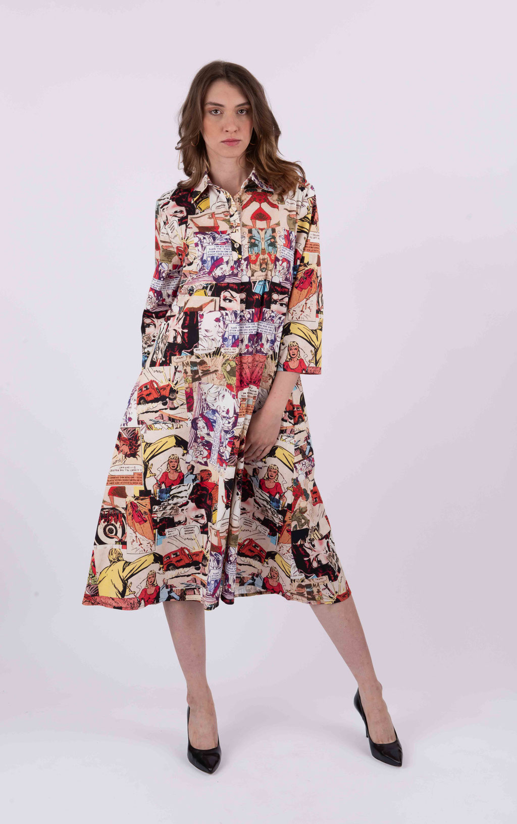 Dress Mary 157-ES/SS/CO  Print W02