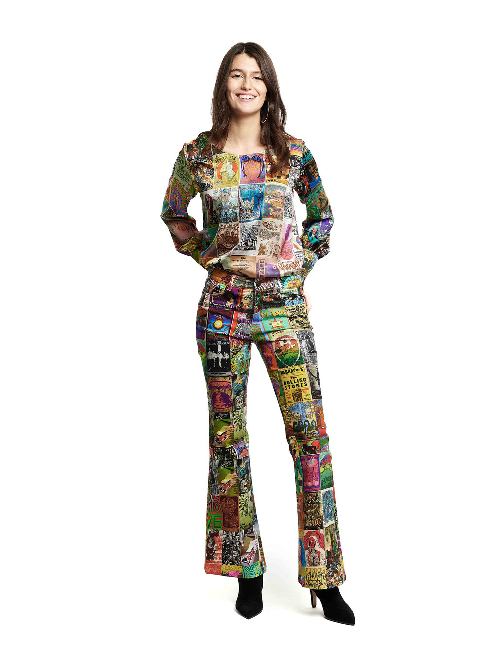 220 Toni Blouse - AB03 Psychedelic, 1007 Jeans Bootcut - AB03 Psychedelic