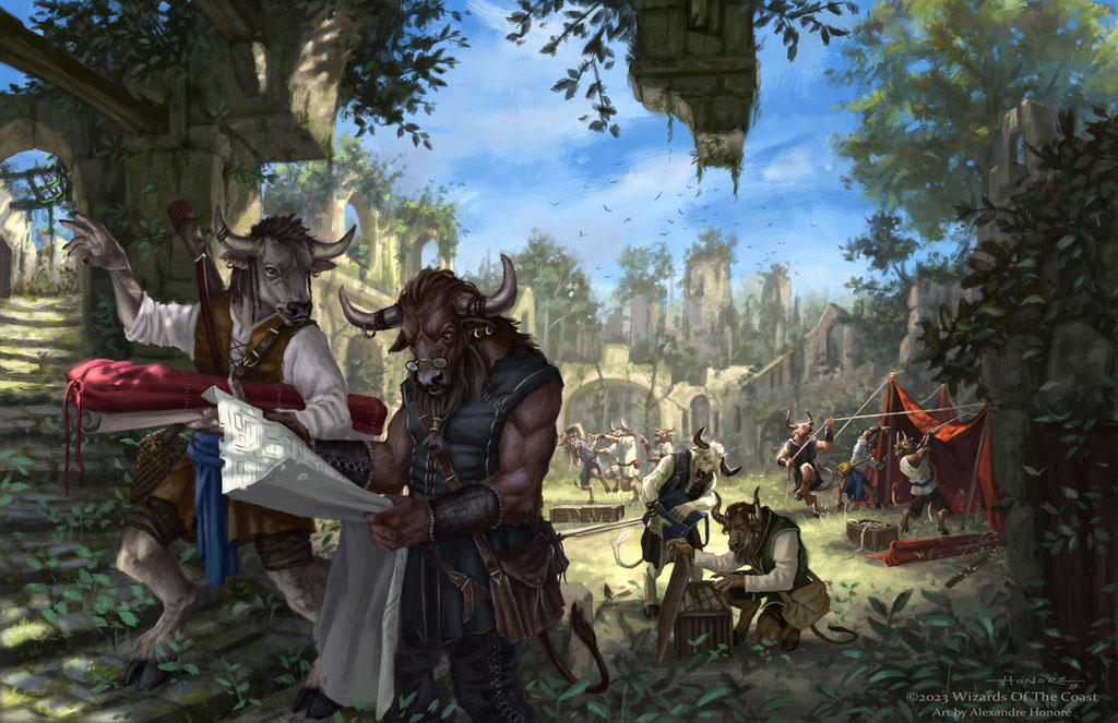 Minotaur Camp | ©2023 Wizards Of The Coast LLC - The book of Many Things 