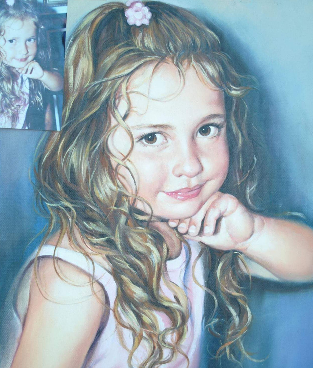 Kinder Portrait Pastell