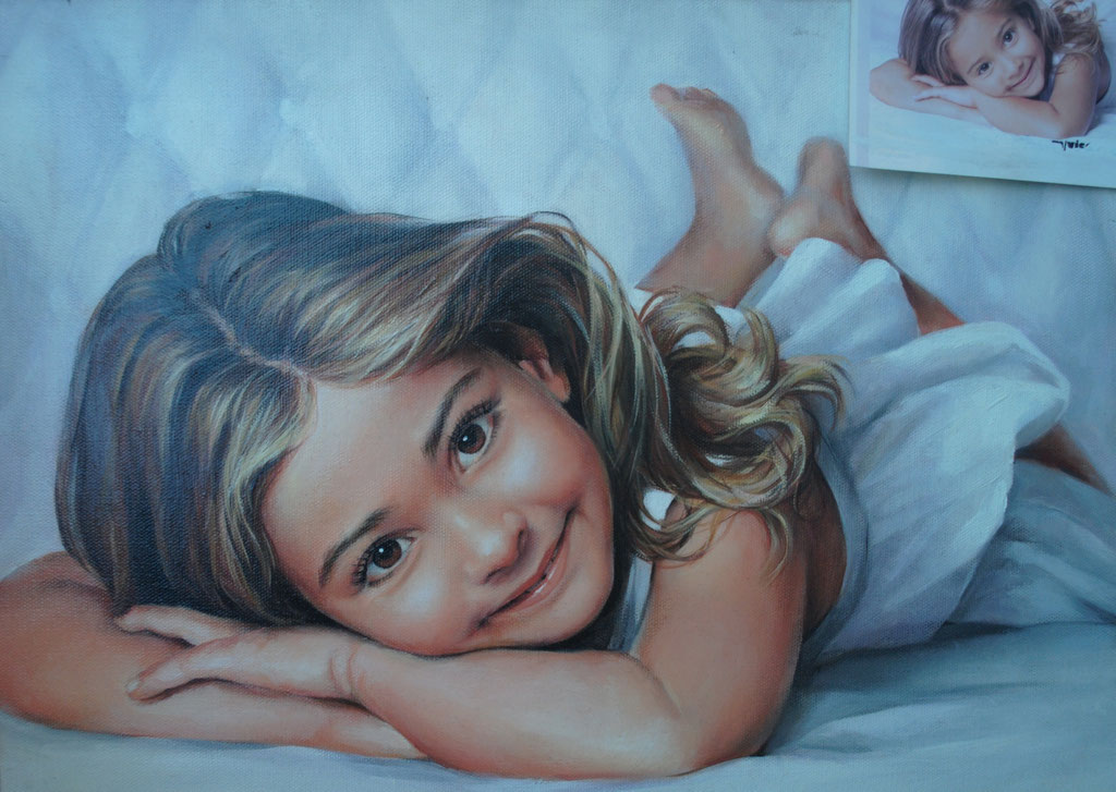 Kinder Portrait Pastell