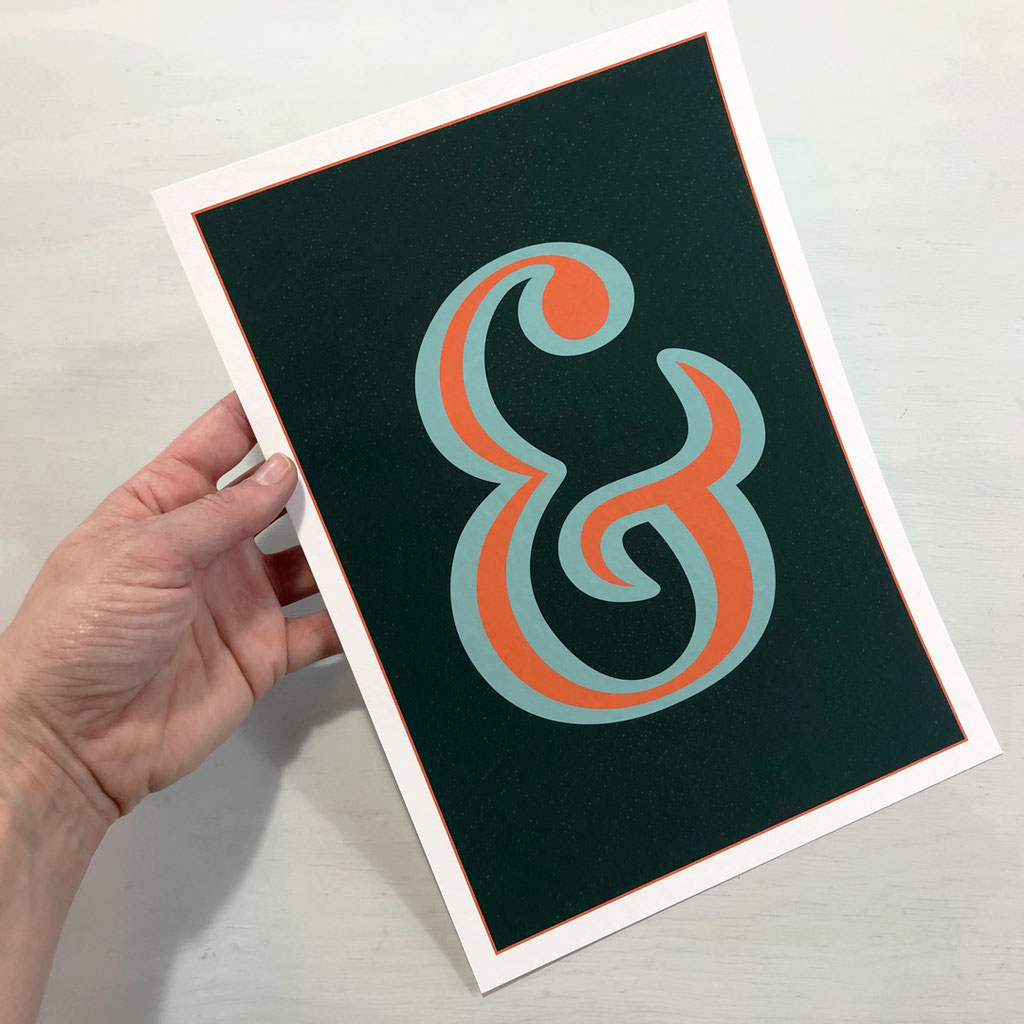 Fineart Print ET-Zeichen - & - Typografie-Print - Kunstdruck von Brigitte Jaggi Schriftenmalerei