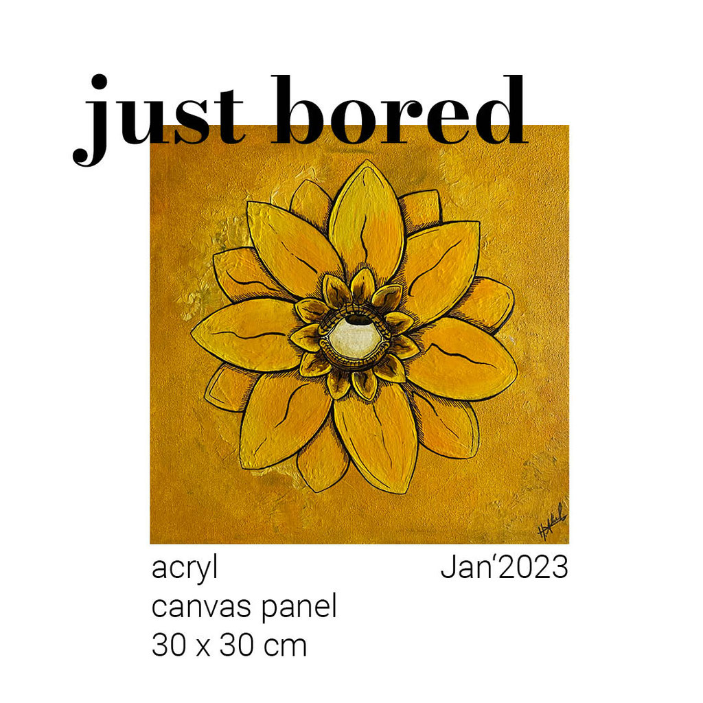 Kunstwerk von Hannah Abel - Acryl auf Canva Panel / Leinwand, Motiv: just bored
