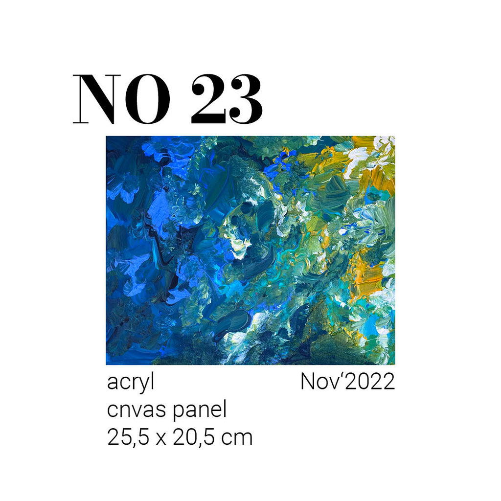 Kunstwerk von Hannah Abel - Acryl auf Canva Panel / Leinwand, Motiv: NO 23