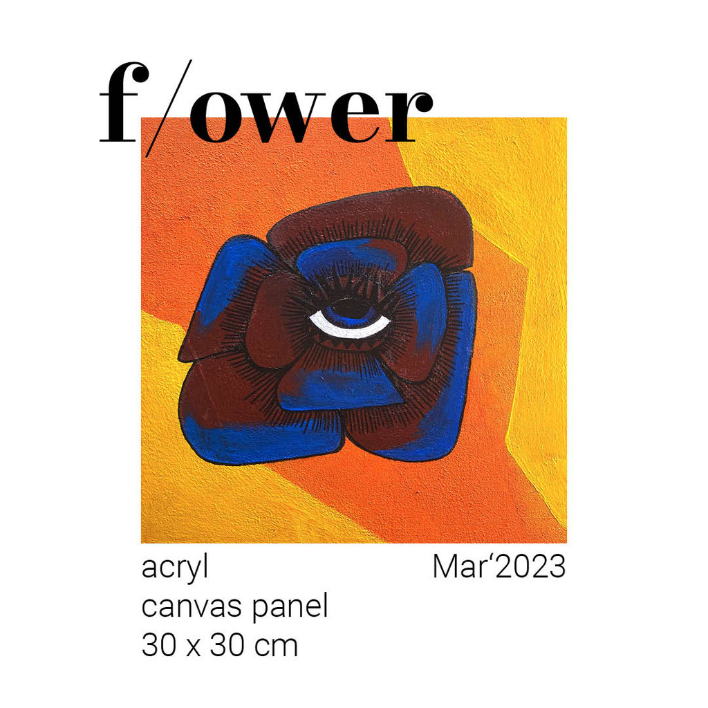 Kunstwerk von Hannah Abel - Acryl auf Canva Panel / Leinwand, Motiv: F/ower