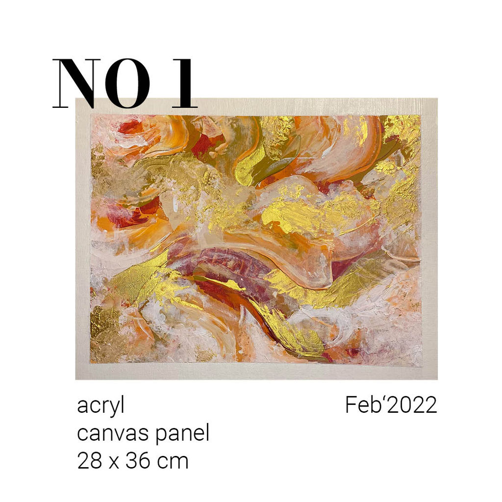 Kunstwerk von Hannah Abel - Acryl auf Canva Panel / Leinwand, Motiv: NO 1