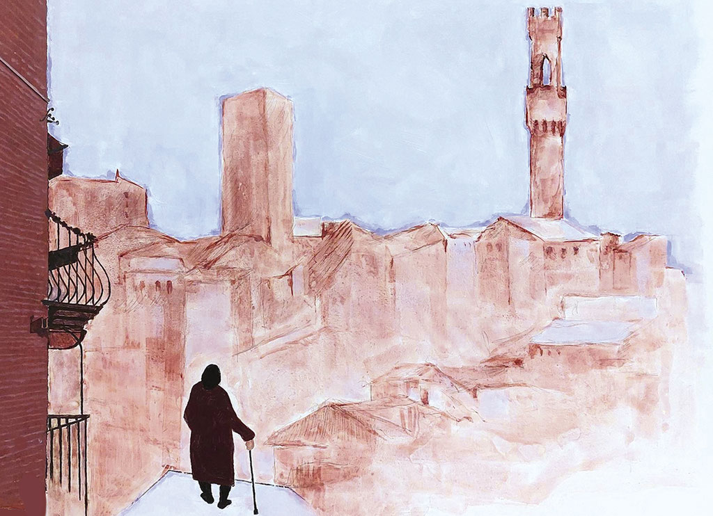 Siena, auf Karton, 70/50