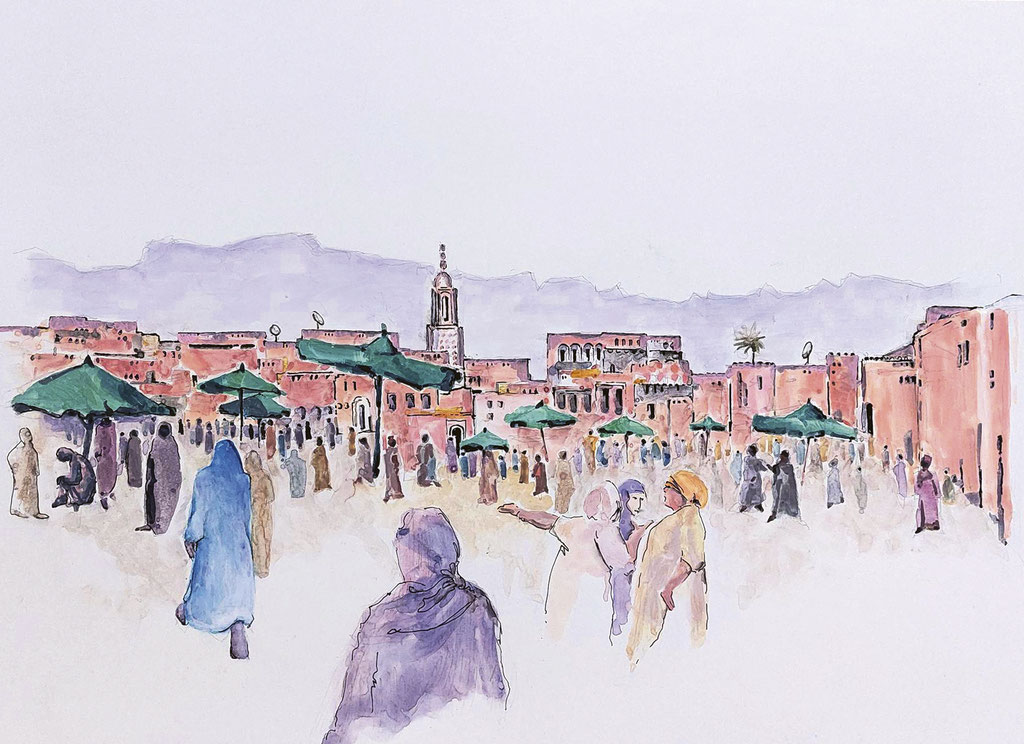 Marrakesch*, auf Karton, 70/50