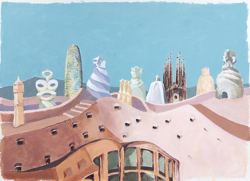 Barcelona, auf Karton, 70/50