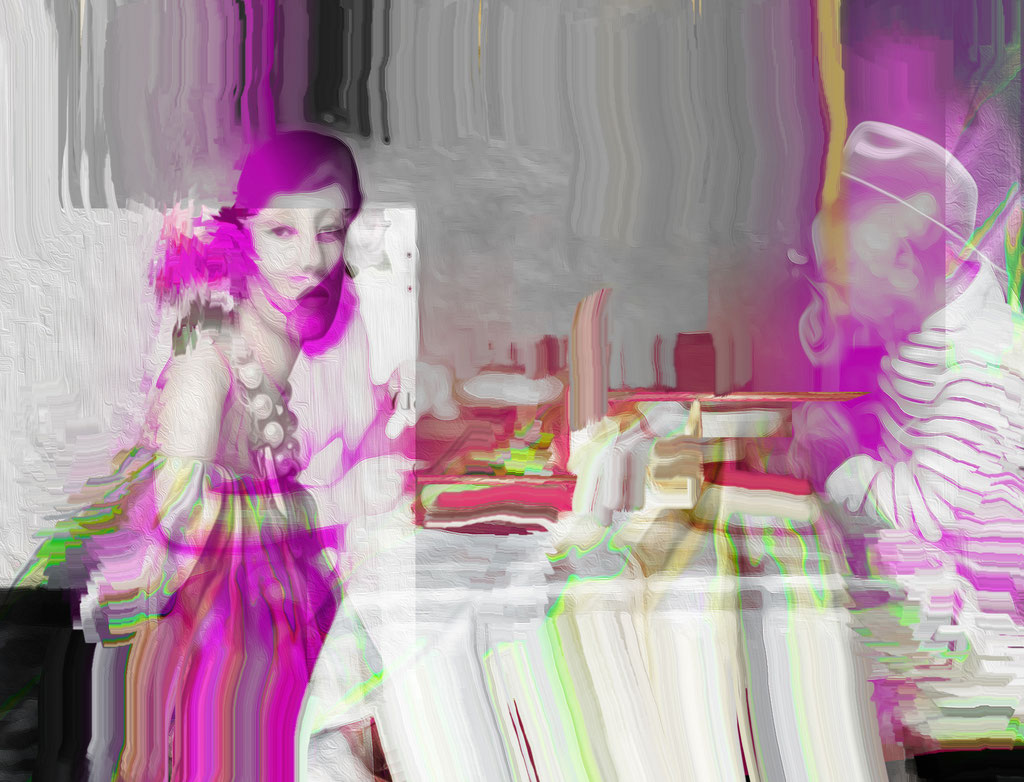Dinner - Collage-Painting