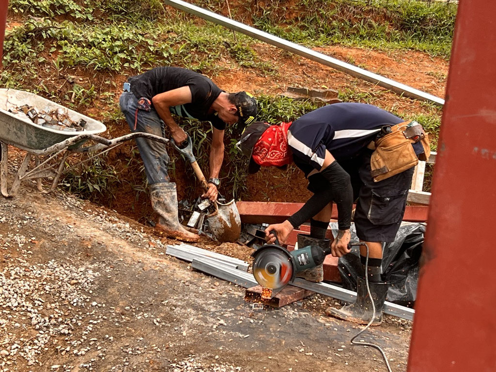 June 2023 - Up to 20 construction workers and craftsmen are on site every day