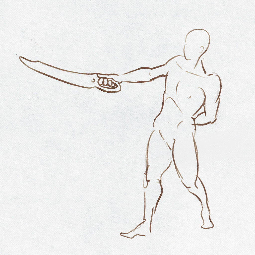 Dussack fencer - Bridgman anatomy study.