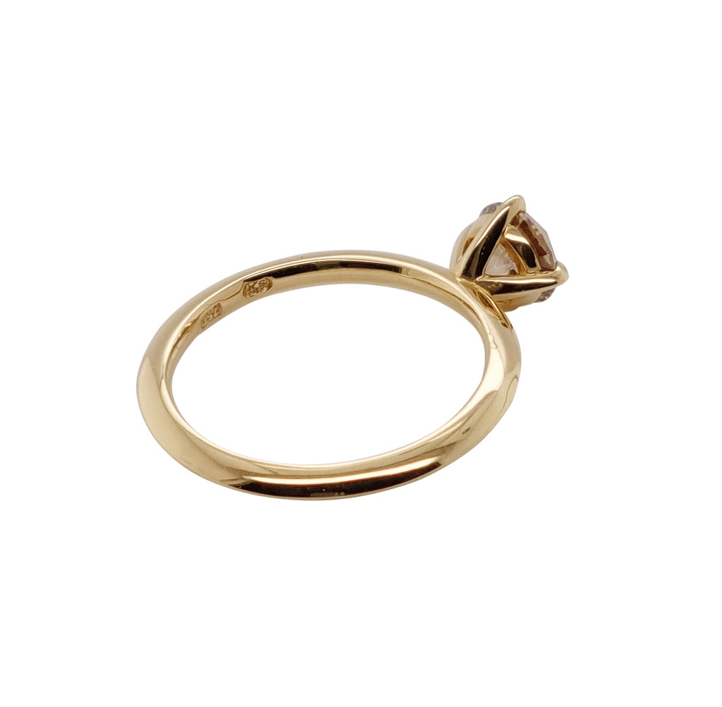 Verlobungsring, 1 carat Diamant, 750 Gelbgold