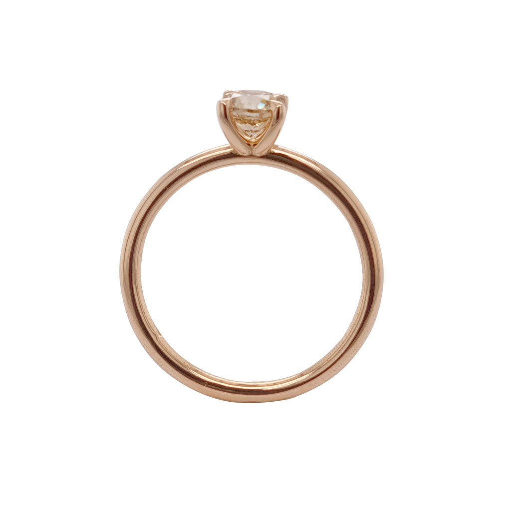 Verlobungsring mit braunem Diamant 0,56 carat, 18 karat Rotgold, 1.800 Euro