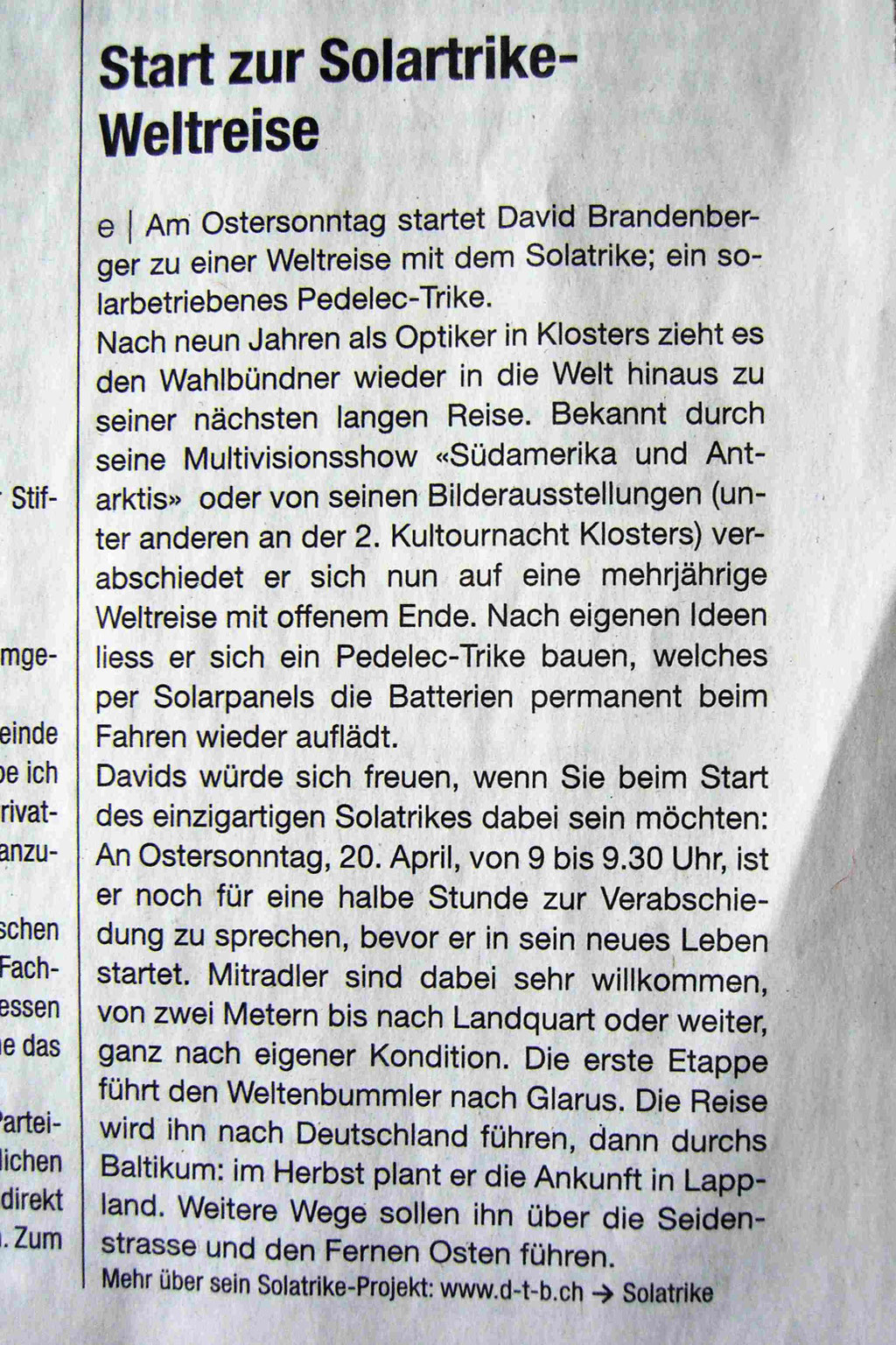 Klosterser Zeitung vom 18.4.2014