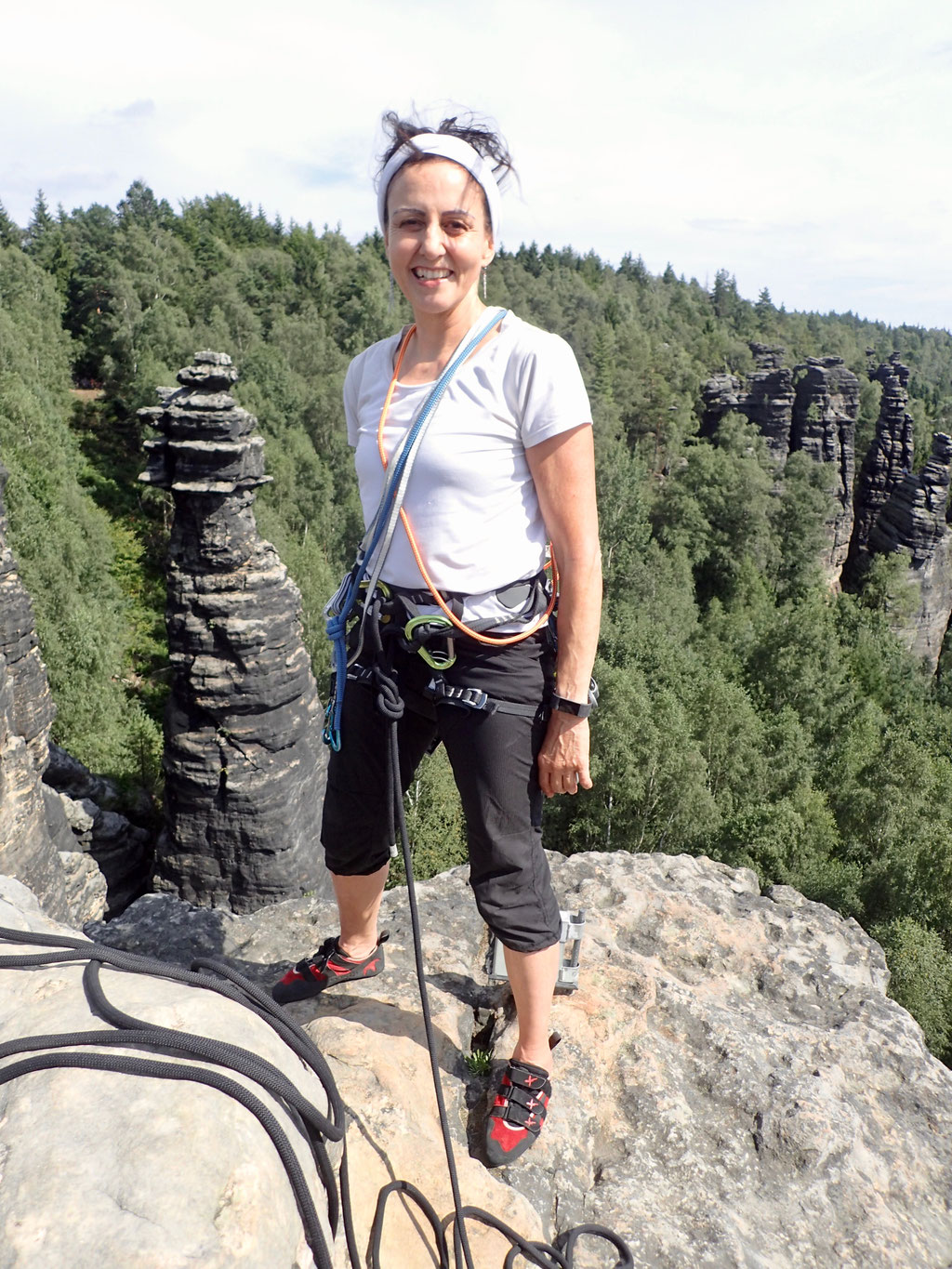 Denise Sigg in der Sächsischen Schweiz