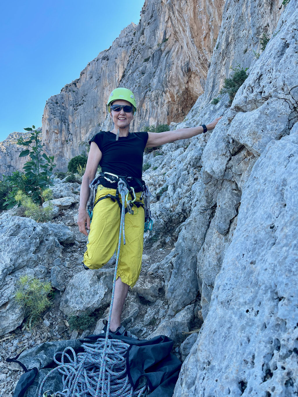 Denise Sigg im Sektor Poets auf Kalymnos