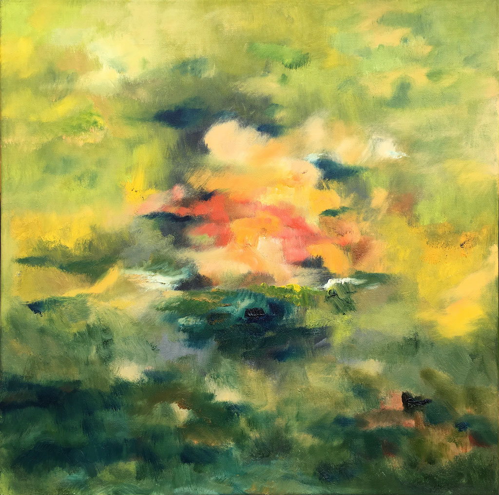 Denk an den Frühling, Öl auf Leinwand, 60 cm x 60 cm, 2019
