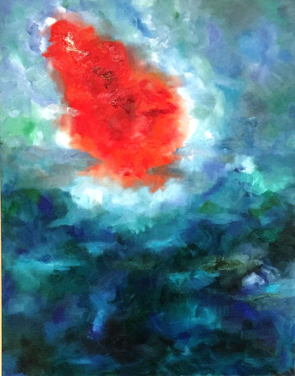 "Blut", Öl auf Leinwand, 70 cm x 90 cm, 2018