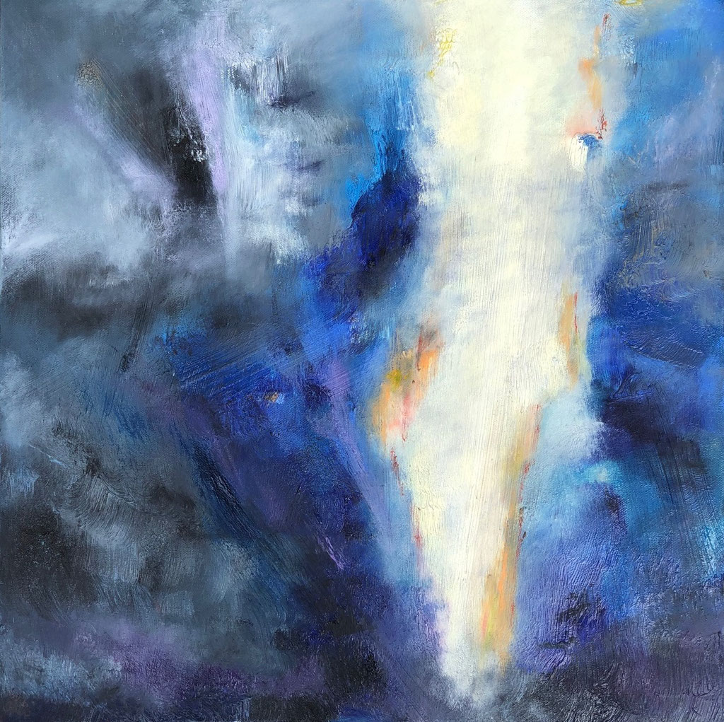 Winternacht, 50 cm x 50 cm, Öl auf Leinwand, 2020