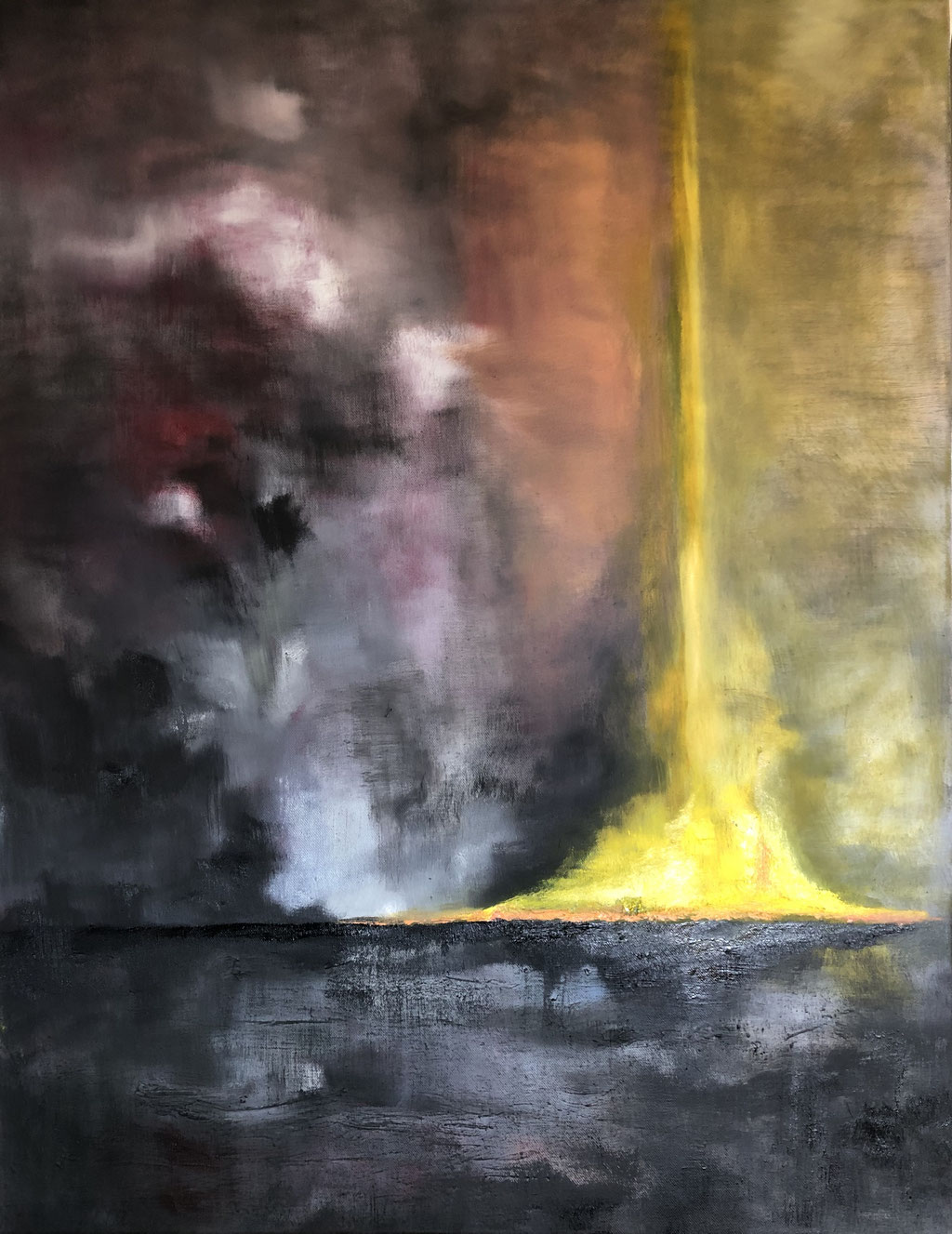 Explosion, 70 cm x 100 cm, Öl auf Leinwand, 2020 (verkauft)