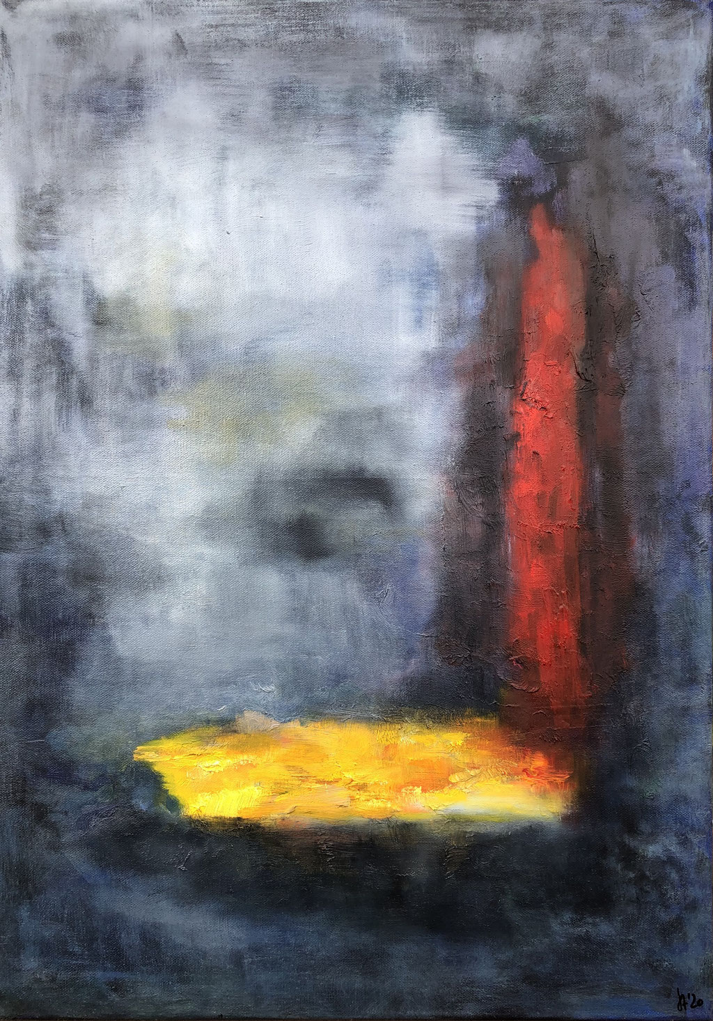 horizontal-vertikal, 50 cm x 70 cm, Öl auf Leinwand, 2020