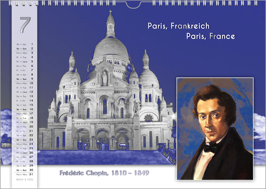 99 Orgelkalender, Musikkalender, Komponisten-Kalender, Bach-Kalender.